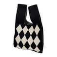 thumbnail image 1 of Bolso de mano de punto para mujer, tipo hobo, de gran capacidad, elegante, para viajes negro, 1 of 9