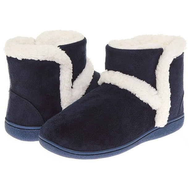women's sherpa fleece bootie slippers