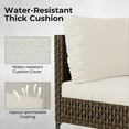 thumbnail image 4 of GRANDPATIO 4-Piece Open Weave Wicker Patio Furniture Set, Boho Outdoor Conversation Set with Thick Cushions and Coffee Table, Beige Cushion&Brown Wicker, 4 of 6
