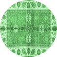 thumbnail image 1 of Ahgly Company Indoor Round Oriental Emerald Green Traditional Area Rugs, 8' Round, 1 of 4