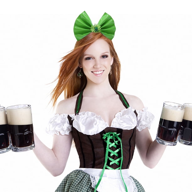 Adornos y accesorios para fiestas. Accesorios para el cabello para el Día de San Patricio para niños y adultos. Diademas verdes irlandesas.
