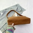 thumbnail image 6 of Suede Mini Tote Shoulder Bag For Women 2025 Fall Winter Fashion Handbag Elegant Clutch Purse, 6 of 8