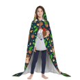 thumbnail image 3 of Honeii Cute Hedgehogs Cactus Blue Print Poncho Cape, Cloak Coat, Snuggly Hooded Wearable Blanket, Hooded Cape For Teenagers,Halloween Costumes-Small, 3 of 7