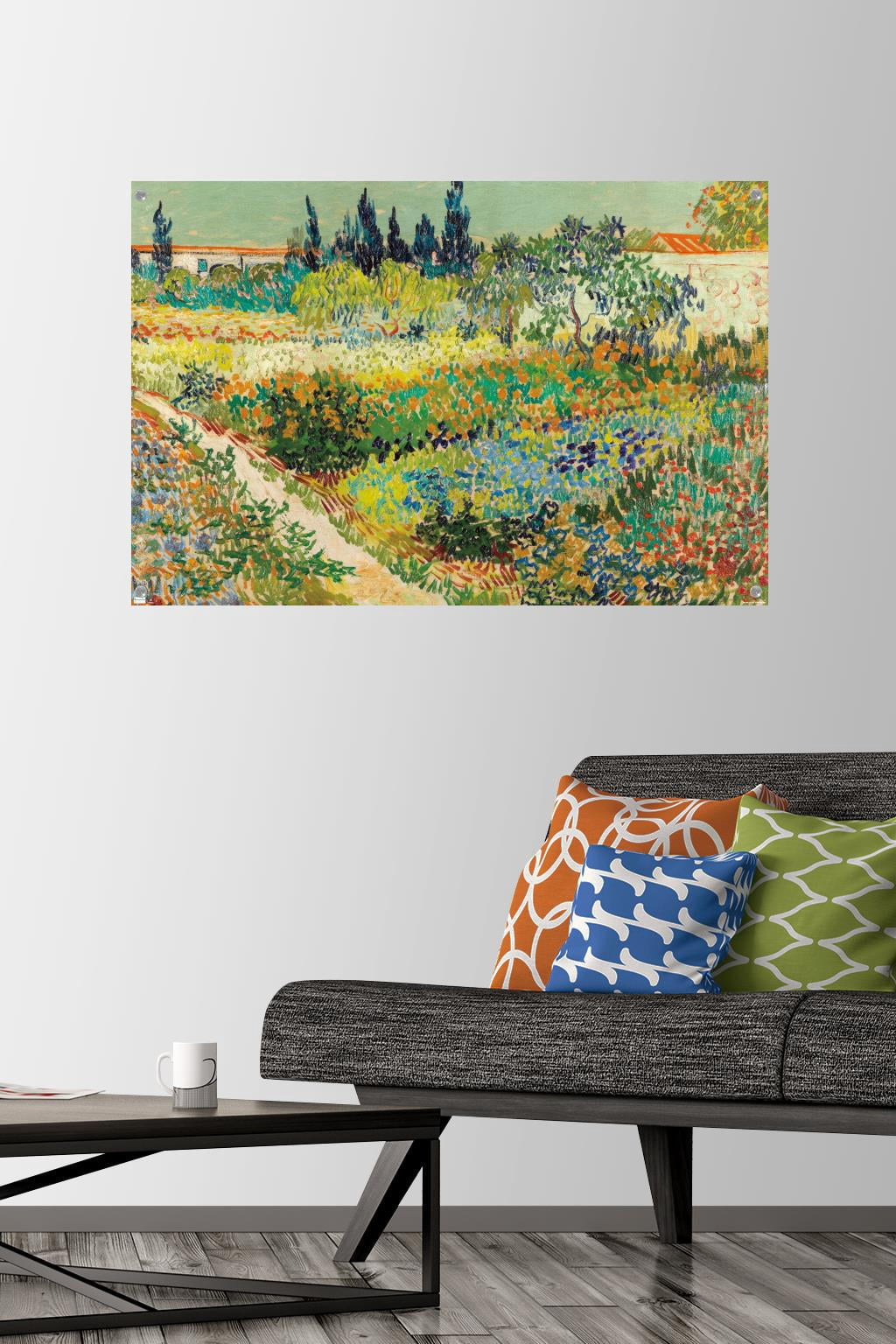 Garden at Arles by Vincent van Gogh Wall Poster with Pushpins, 22.375" x 34"