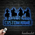 thumbnail image 3 of Handmadetneonsign Cowboy Riding Horse Metal Wall Art LED Light, Custom Name Western Cowboy Sign, 3 of 5