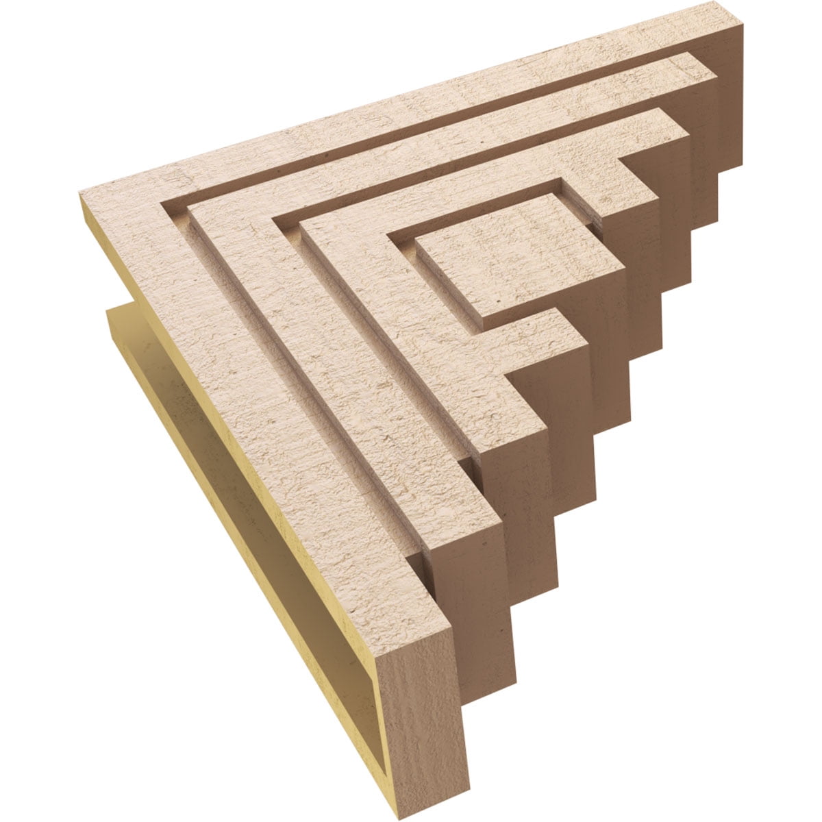 5"W x 20"D x 20"H Thin Landon Rough Cedar Woodgrain TimberThane Corbel, Primed Tan
