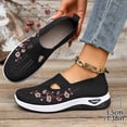 thumbnail image 3 of Orthopedic Walking Shoes for Women 2026 Breathable Soft Non Slip Sneaker Lightweight Arch Support Wide Athletic Slip on Shoes Black Size 6, 3 of 6