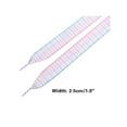 thumbnail image 3 of INSPIRE CHIC Wide Flat Checkered Shoelaces Fabric Ribbon Plaid Fantastic Shoe Laces for Sneaker Sport Shoes 2 Pairs Light Pink Blue 140cm/55.1", 3 of 5