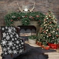 thumbnail image 4 of Christmas Winter Snowflakes Blanket, Xmas Decorative Ultra Soft Warm Throw Blanket, Lightweight All Season Fleece Blanket, Black Flannel Blankets for Sofa Couch Bedroom Bed Chair 60"X50", 4 of 6