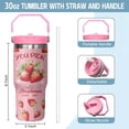 thumbnail image 3 of Strawberry Cup 30oz,Strawberry Lovers Gifts for Women Funny Birthday Gift for Youth Kids Travel Coffee Mug Cup Stainless Steel Tumbler with Handle, 3 of 6