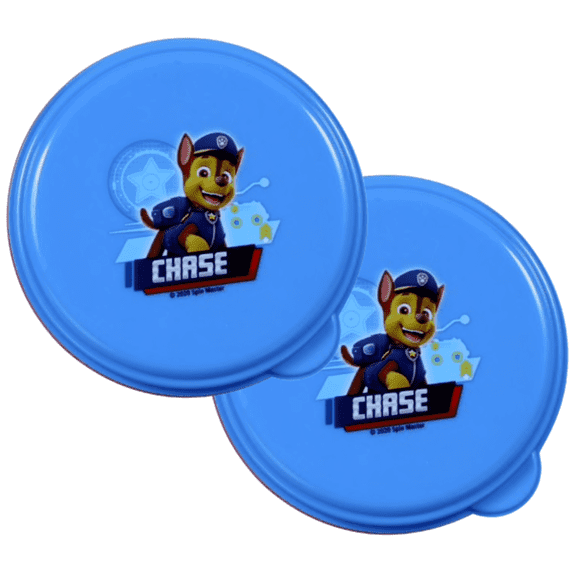 Paw Patrol Round Lunch Sandwich Snack Container, BPA Free Reusable Dishwasher Safe Picnic Snacks Bread Lunchbox School Outdoor Activities Camping Gift - Set of 2 (Color May Vary)
