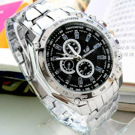 Fashion Men Stainless Belt Sport Business Quartz Watch Wristwatches (Best Military Style Watches)