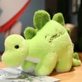 thumbnail image 2 of Cute Soft Plush Triceratops Dinosaur Stuffed Animal Toy for Kids and Adults Cuddly Dinosaur Plush Figure for Living Room Sofa Home Decor and Birthday Gifts (Green Stegosaurus), 2 of 5