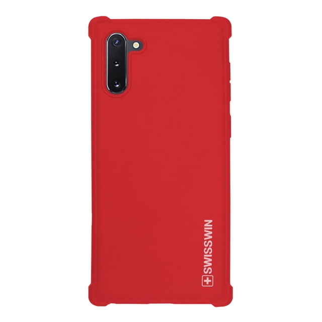 Funda de siicon suave con orillas reforzadas para Samsung galaxy Note 10 Rojo SWISSWIN Soft cushion