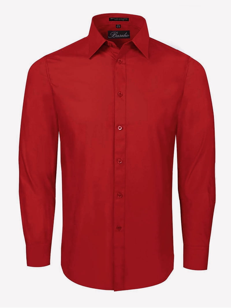 Men's Basilio Convertible Cuff Solid Dress Shirt - Many Colors Available -  Walmart.com