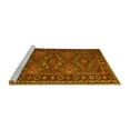 thumbnail image 2 of Ahgly Company Machine Washable Indoor Round Persian Yellow Traditional Area Rugs, 8' Round, 2 of 4