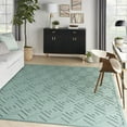 thumbnail image 6 of HomeRoots 8' X 10' Aqua Geometric Flatweave Area Rug, 6 of 9