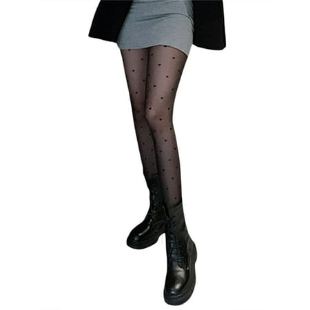 

Cathery Black Tights for Women Patterned Fishnets Stockings Sheer Pantyhose High Waist Tights