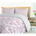 thumbnail image 5 of Ambesonne Flower Duvet Cover Sets, Romantic Florals Petals, 2-King, Pale Pink White, 5 of 7