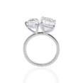thumbnail image 5 of solitaire jewels 5TCW Pear and Emerald Moissanite Toi Et Moi Engagement Ring For Women, 18K White Gold, 5 of 8