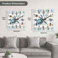 thumbnail image 5 of Ocean Turtle Wooden Wall Clock Silent Non Ticking, Coastal Blue Starfish Shell Conch Wood Grain Square Wall Clocks Battery Operated, Decor Clock for Home Office, Living Room, Kitchen, 12 Inch, 5 of 9