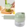 thumbnail image 3 of Electric Mini Chopper, 4 In 1 Portable Handheld Garlic Chopper USB Charging Vegetable Cutter Stainless Steel Vane Food Chopper Auxiliary Food Dicer For Garlic Pepper Onion Celery, 3 of 8