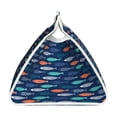 thumbnail image 3 of Lsque Colorful Fish 3 Printed Long Tissue Box Cover Holder, Facial Paper Organizer Dispenser,Triangle with Bottom Belt, PVC Leather Decorative Organizer, 3 of 9