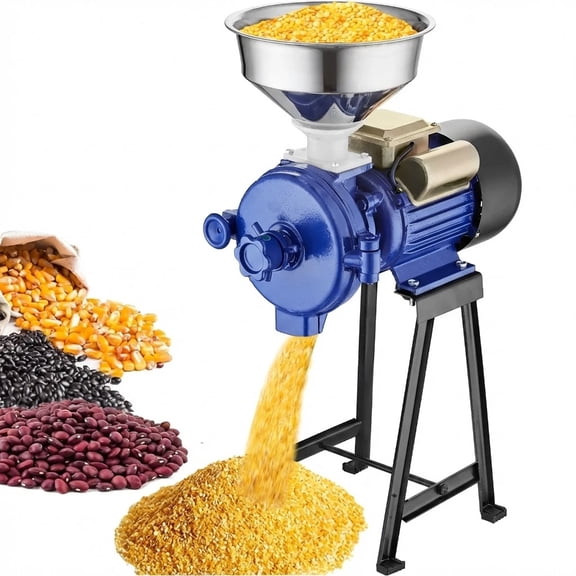 3000W Commercial Electric Grain Mill, Adjustable Flour Grinder for Corn, Wheat & Spices