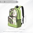 thumbnail image 7 of ZIATUBLES Clear Backpack, Heavy Duty Fabric & PVC Transparent Bookbag with Frog Daisy Butterfly Dragonfly Print, Large Capacity See Through Backpack for School College Work Travel Security, 7 of 7