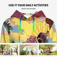 thumbnail image 4 of Lsque Beautiful African Woman Pattern Casual Women's Hoodie,Hooded Sweatshirt with Kangaroo Pocket,Pullover Hoodie with Eye-catching Drawstrings-X-Large, 4 of 7