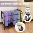 thumbnail image 4 of Arlifo Yoga Mat Storage Rack Yoga Mat Holder with Wheels Home Gym Storage Cart for Dumbbell Kettlebells Yoga Blocks Foam Roller, 4 of 6