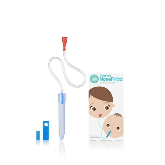 Frida Baby - Frida NoseFrida Snotsucker Nasal Aspirator, Self Suction Aspirator, Booger Sucker, Baby Aspirator (4 Hygiene Filters)