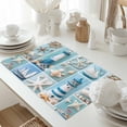 thumbnail image 5 of Coastal Nautical Placemats Set of 12, Beach Anchor Lighthouse Starfish Table Mats Washable Heat-Resistant Non-Slip Place Mats for Kitchen Dinner Table Indoor Outdoor Decor,13x19 Inch Blue, 5 of 9
