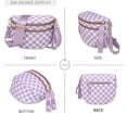 thumbnail image 3 of Gynky Checkered Crossbody Bag Bum Bags for Women, Spacious Nylon Shoulder Handbag Purse Fanny Packs Belt Bag, 3 of 6
