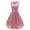 Pink, variant on Summer Dresses for Women 2022 Beach Women Vintage Princess Floral Lace Cocktail V-Neck Party Aline Swing Dress Women's Plus Ball Gown Dress Style 6558, Female Above Knee Dresses Khaki XL