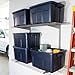 thumbnail image 5 of Rubbermaid Roughneck Tote 14 Gal, 6 Pack, Made in USA, Dark Indigo Metallic, Rugged Plastic Stackable Storage Bins with Lids and Handles, 5 of 5