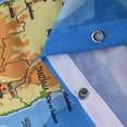 thumbnail image 4 of World Map Shower Curtains Geography Countries Capital Cities Blue Earth Textile Decor Bathroom Accessories Set Fabric Polyester Multicolour 72WX72H Inch Hooks Included, 4 of 6