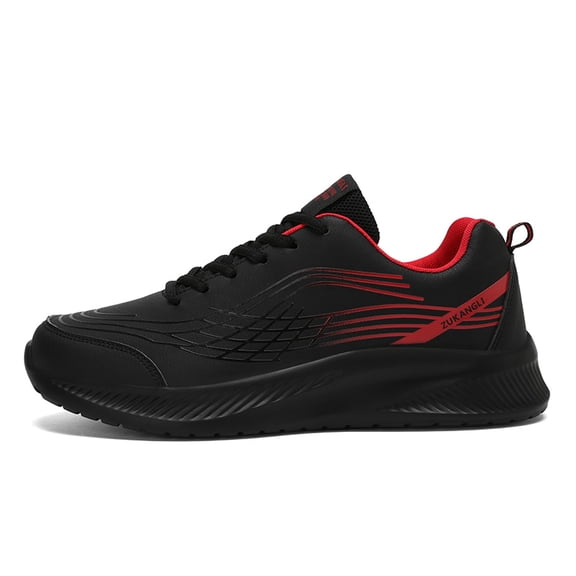 Men's Lace‑Up Athletic Running Sneakers, Synthetic Upper Casual Sports Shoes with Contoured Midsole for Daily Outdoor Activities