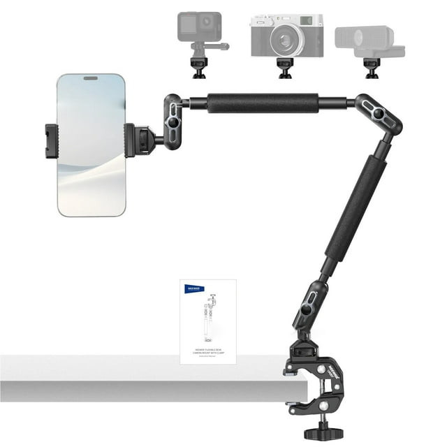 tamizeot 22 Inch Arm Clamp C-Shaped Small Cross Bracket With Ball Articulated