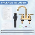 thumbnail image 5 of WOWOW 4 in. Centerset Double Handle High Arc Bathroom Faucet with Pop Up Drain and Water Supply Hoses, 5 of 8