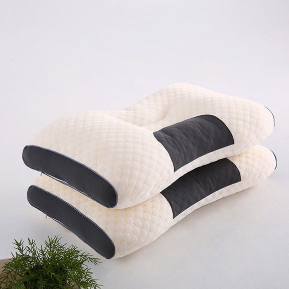 Sleep Enhancing Cervical Support Comfort Goose Down Pillow, Cervical Neck Pillow for Sleeping, Ergonomic Sleep Enhancing Cervical Support Pillows (1, Light White, S-19.68 * 11.81in)