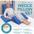 thumbnail image 3 of AllSettHealth 4 pcs Bed Wedge Pillow - Adjustable Pillow Set W/ Memory Foam, 3 of 9