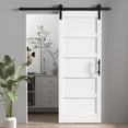 thumbnail image 1 of HOMCOM Sliding Barn Door with Hardware Kit, Shaker Sliding Door, White, 1 of 10