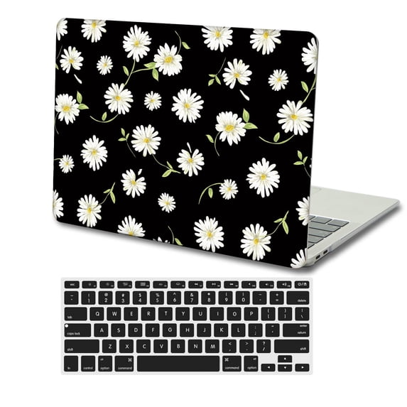 KSK KAISHEK Hard Shell Cover Compatible with MacBook Pro 13 inchs with Touch Bar + Black Keyboard Cover Model: A1706/A1708/A1989/A2159/A2251/A2289/A2338 M1 (Flowers 251)