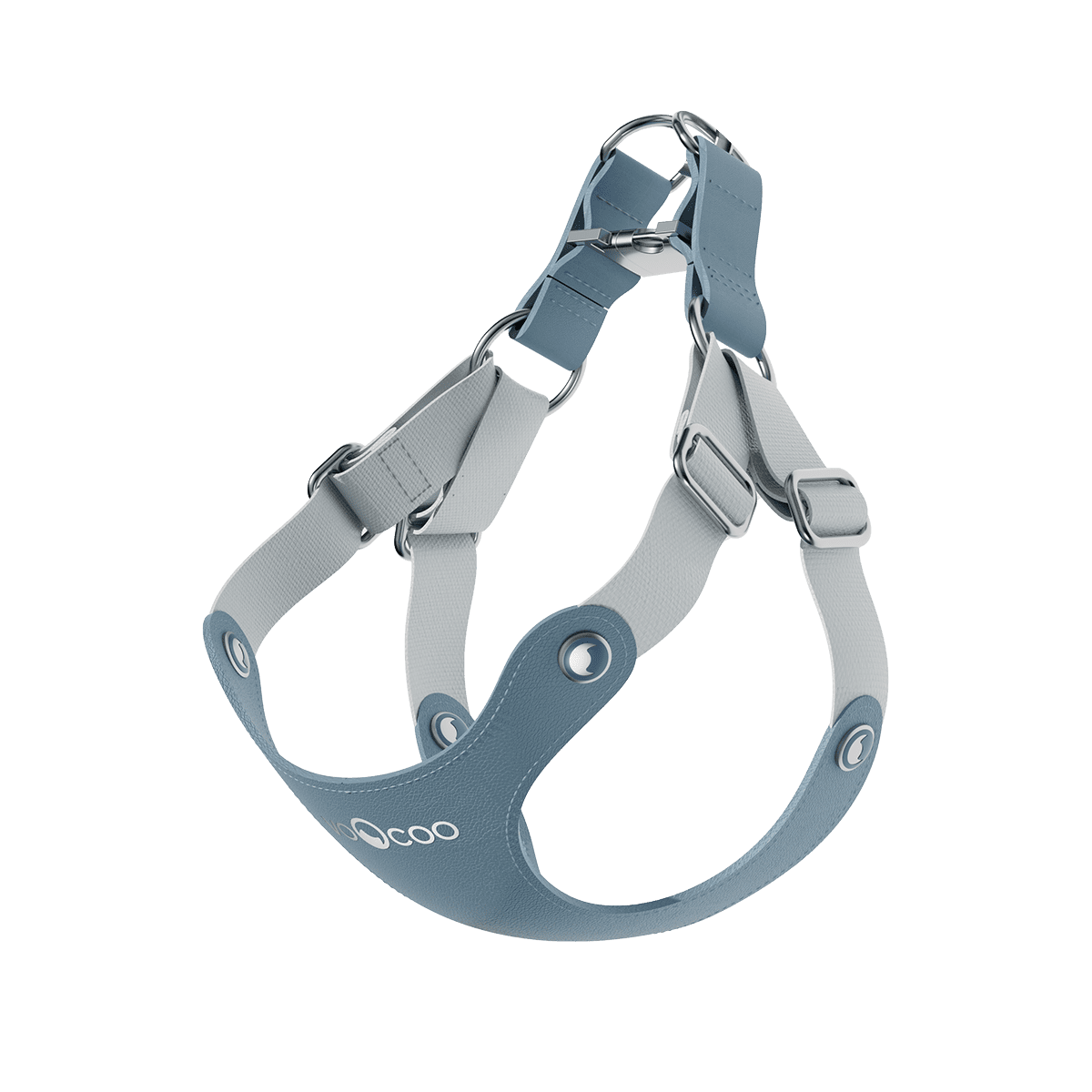 VOOCOO Dog Harness and Leash Set, No Pull No Choke Neck & Chest Adjustable Pet Harness for Small, Medium Dogs, Soft PU Leather Dog Harness with Reflective Anti-Twist Dog Leash for Puppy, Kitten, Cats