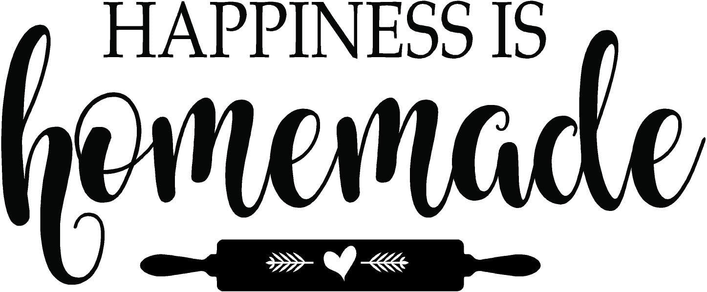 Happiness Quote Wall Sticker Kitchen Decal Home Bedroom Removable Homemade 