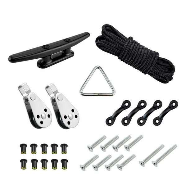 Accessories Kayak Water Sports 30ft Rope Pulleys Cleats Pad Canoe