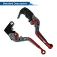 thumbnail image 5 of Unique Bargains Short Long Brake Clutch Levers for Yamaha YZF R1 15-22 6 Position Adjustable Motorcycle Handlebar Brake Lever Aluminum Alloy Titanium Handle Red End, 5 of 6