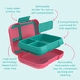 thumbnail image 4 of Bentgo® Pop - Leak-Proof Lunch Box & Removable Divider for Ages 8+ & Teens - Lunch Container Holds 5 Cups of Food; 3-4 Compartments; Microwave/Dishwasher Safe; 2 Year Warranty (Bright Coral/Teal), 4 of 7