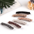 thumbnail image 2 of 6 Pcs Sparkling Crystal Hair Clips Rhinestone Hair Clips,Hair Clips for Women,Rectangle French Automatic Hair Barrettes for Women Thin and Thick Hair, 2 of 7